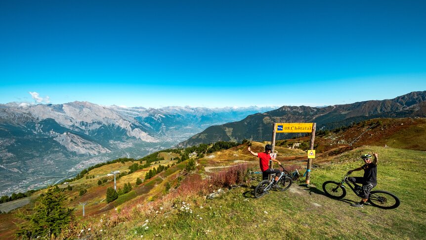 View from the Verbier bikepark