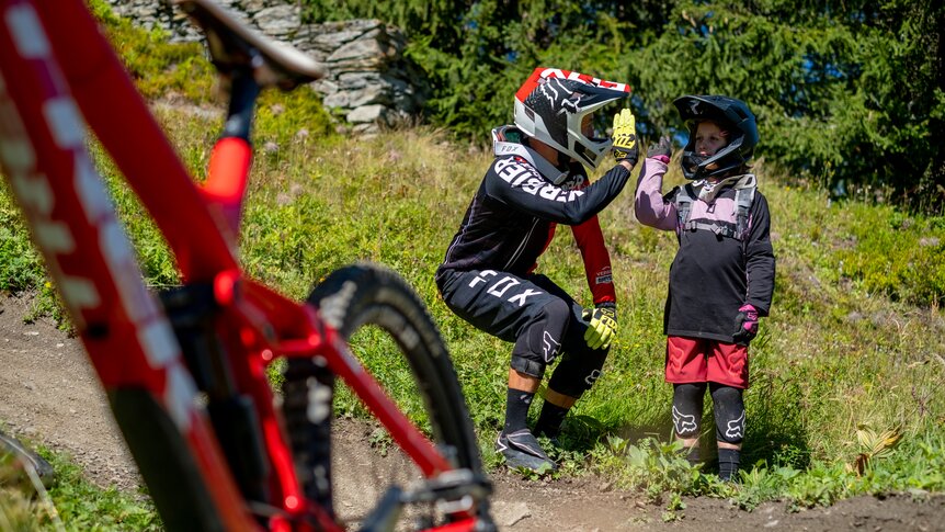 Kids in the bikepark Verbier
