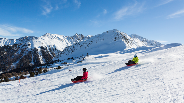 Sledding, La Tzoumaz, Switzerland